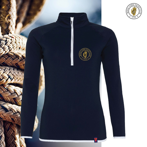 RCYC Ladies Quick-Dry Half-Zip Top Navy