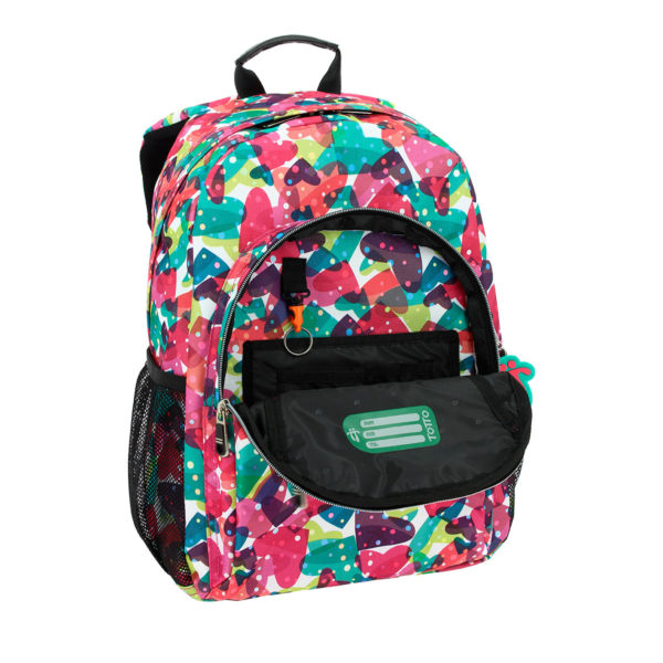 TOTTO ACUARELES HOT PINK BACKPACK | COLOURFUL PRINTS