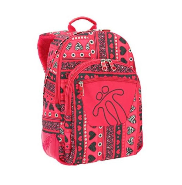 RED TOTTO CRAYOLA BACKPACK WITH COLOURFUL PRINTS