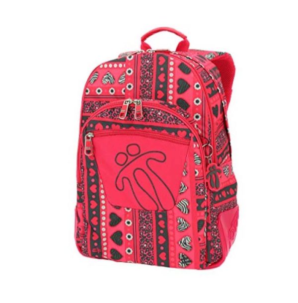 RED TOTTO CRAYOLA BACKPACK WITH COLOURFUL PRINTS