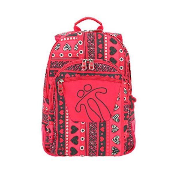 RED TOTTO CRAYOLA BACKPACK WITH COLOURFUL PRINTS