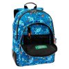 TOTTO CRAYOLA BLUE BACKPACK WITH COLOURFUL PRINTS