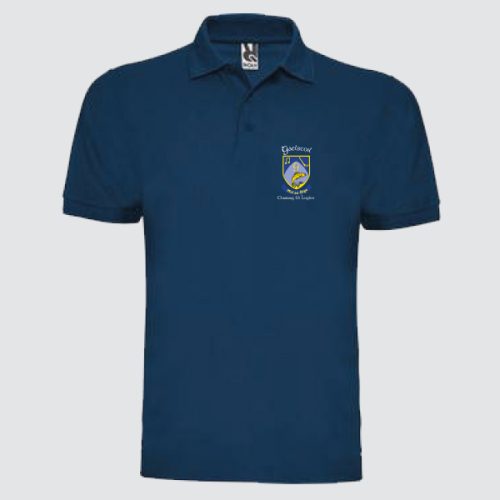Gaelscoil Charraig Uí Leighin Polo Shirt - Navy, Shop SCHOOLS & CLUBS, National Schools, Gaelscoil Charraig Ui Leighin