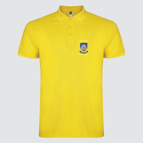 Gaelscoil Charraig Uí Leighin Polo Shirt - Yellow, Shop SCHOOLS & CLUBS, National Schools, Gaelscoil Charraig Ui Leighin