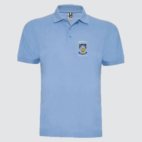 Gaelscoil Charraig Uí Leighin Polo Shirt - Sky Blu, Gaelscoil Charraig Ui Leighin
