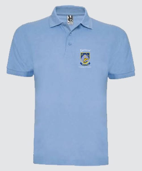 Gaelscoil Charraig Uí Leighin Polo Shirt - Sky Blu, Gaelscoil Charraig Ui Leighin