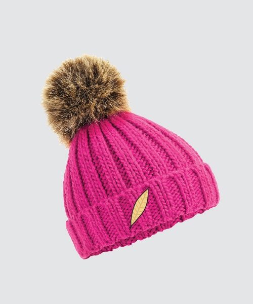 Togher GNS Pom-Pom Beanie - Hot Pink, Scoil an Athar Maitiú GNS - Togher