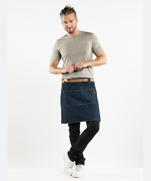 Apron Forene Denim Navy, Workwear, Chaud Devant - Front of House