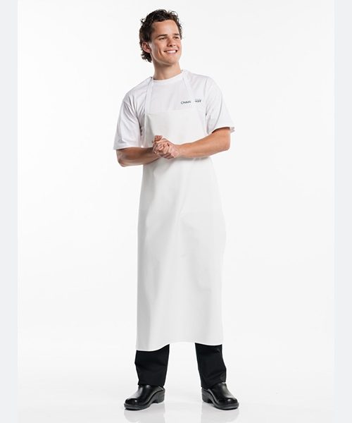 Chaud Devant - Bib Apron Waterproof White, Workwear, Chaud Devant - Chef, Aprons, Bib Aprons, Waterproof Aprons