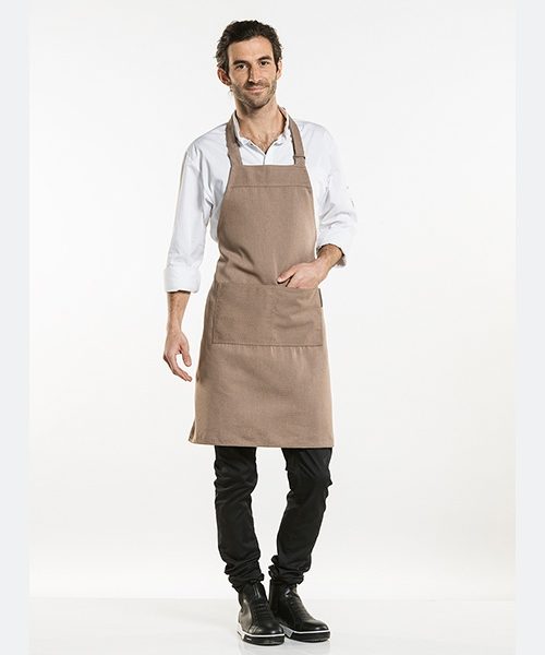 Chaud Devant - Bib Apron Nordic Base Clay, Workwear, Aprons - Chaud Devant, Aprons, Bib Aprons, Canvas Aprons