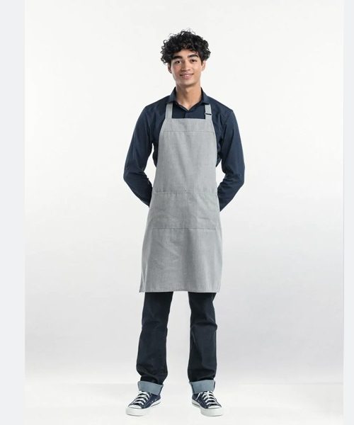 Chaud Devant - Bib Apron Base Stone, Workwear, Aprons - Chaud Devant, Aprons, Bib Aprons, ECO 100% Recycled Poly Aprons, Canvas Aprons