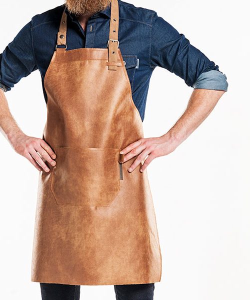 Chaud Devant - Bib Apron Regular Bourban Gold, Workwear, Aprons - Chaud Devant, Aprons, Bib Aprons, Leather Aprons, Contempory Aprons