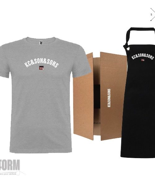 KC&Son&Sons T-Shirt & Apron Gift Box, KC&Son&Sons