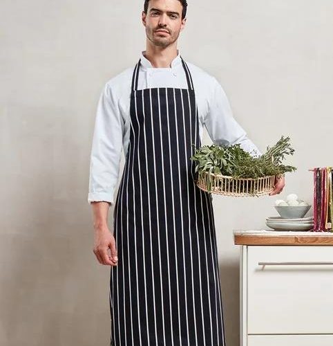 Premier Stripe Bib Apron, BaxterStoreyBrook, Chefwear, Aprons