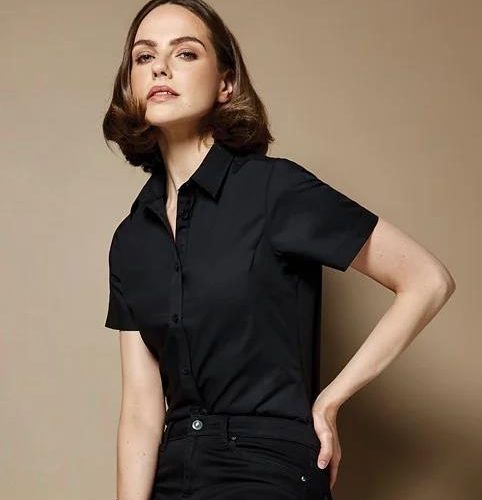 LADIES SS POPLIN SHIRT, BaxterStoreyBrook, Front of House