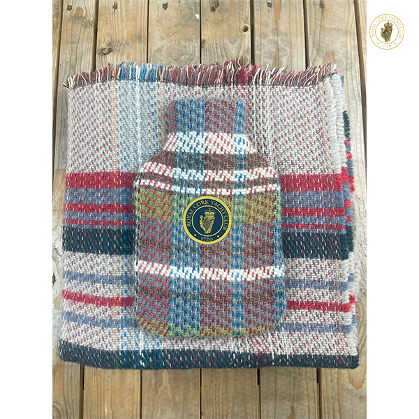 RCYC - Hot Water Bottle and Wool Rug Set, Royal Cork Yacht Club